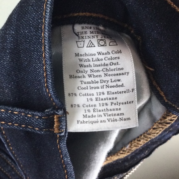 Everlane The Mid-Rise Skinny Ankle Dark Indigo Jeans Size 26 - Picture 9 of 9